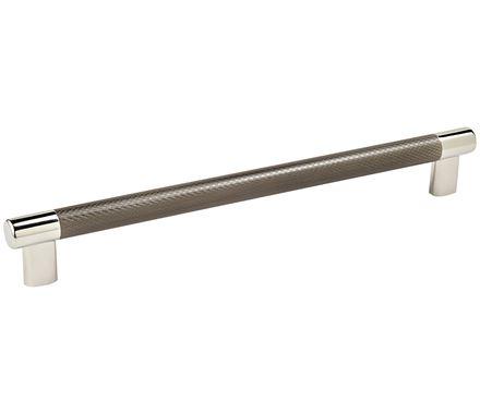 Amerock Cabinet Pull Polished Nickel/Gunmetal 10-1/16 inch (256 mm) Center to Center Esquire 1 Pack Drawer Pull Drawer Handle Cabinet Hardware