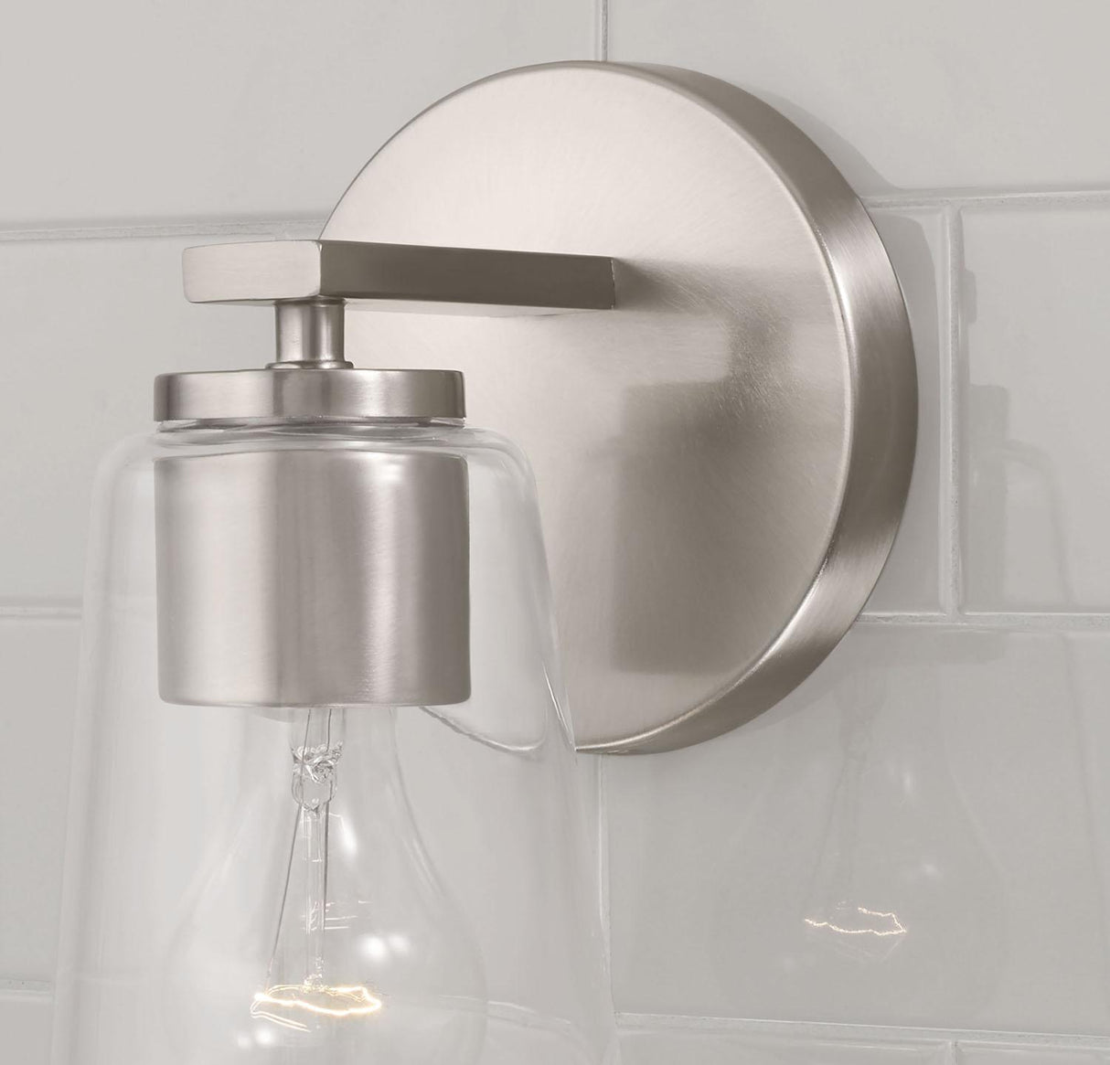 Capital Lighting 648611BN-537 Portman 1 Light Sconce Brushed Nickel