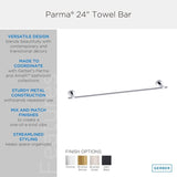 Gerber D446422BS Satin Black Parma 24" Towel Bar