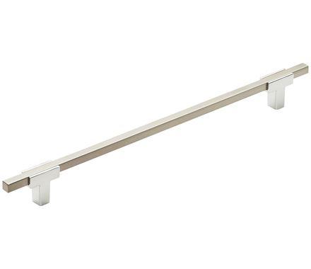 Amerock Cabinet Pull Polished Chrome/Satin Nickel 10-1/16 inch (256 mm) Center to Center Urbanite 1 Pack Drawer Pull Drawer Handle Cabinet Hardware