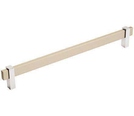 Amerock Cabinet Pull Silver Champagne/Polished Chrome 10-1/16 inch (256 mm) Center to Center Mulino 1 Pack Drawer Pull Drawer Handle Cabinet Hardware