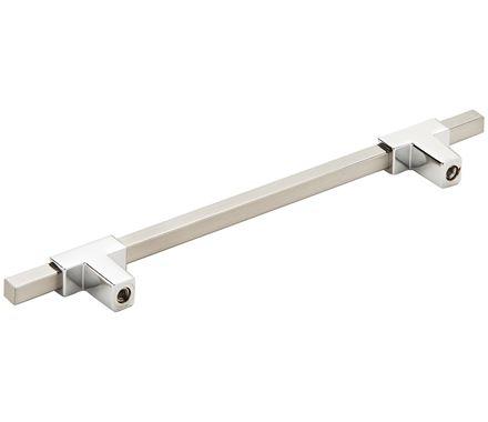 Amerock Cabinet Pull Polished Chrome/Satin Nickel 6-5/16 inch (160 mm) Center to Center Urbanite 1 Pack Drawer Pull Drawer Handle Cabinet Hardware