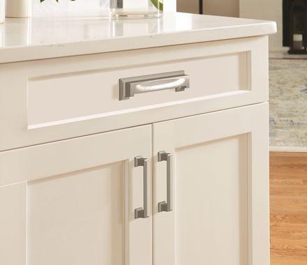 Amerock Cabinet Pull Satin Nickel 3-3/4 inch (96 mm) Center-to-Center Appoint 1 Pack Drawer Pull Cabinet Handle Cabinet Hardware