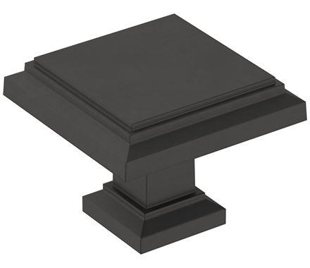 Amerock Cabinet Knob Matte Black 1-1/4 inch (32 mm) Length Appoint 1 Pack Drawer Knob Cabinet Hardware