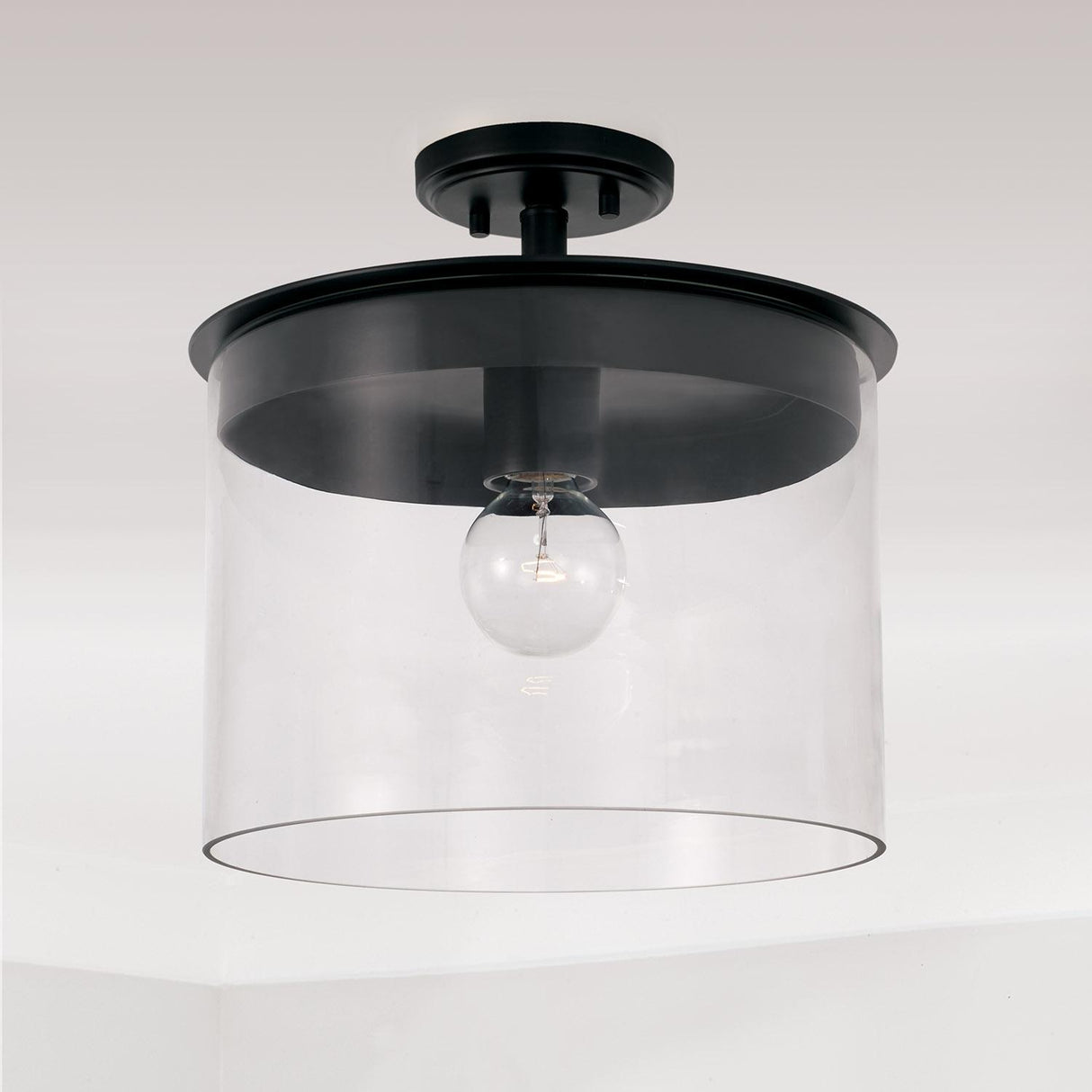 Capital Lighting 246812MB Mason 1 Light Semi-Flush Matte Black
