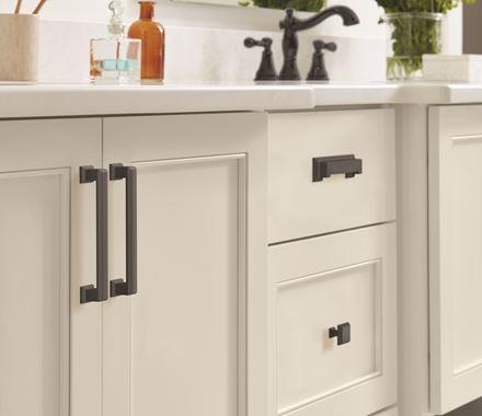 Amerock Cabinet Pull Matte Black 5-1/16 inch (128 mm) Center-to-Center Appoint 1 Pack Drawer Pull Cabinet Handle Cabinet Hardware