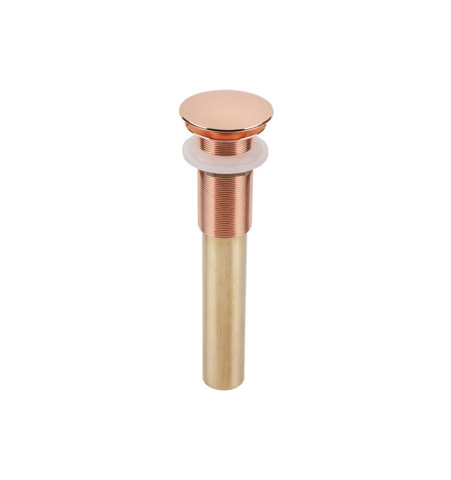 Thompson Traders Bath Drain Polished Copper Soft Touch Pop Up TDP15-PC Rose Gold