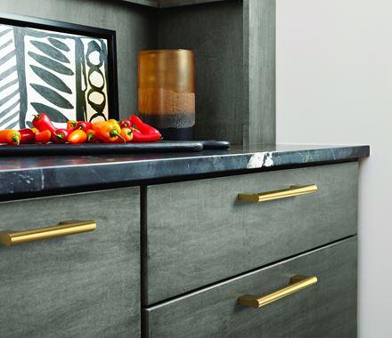 Amerock Cabinet Pull Champagne Bronze 5-1/16 inch (128 mm) Center-to-Center Versa 1 Pack Drawer Pull Cabinet Handle Cabinet Hardware