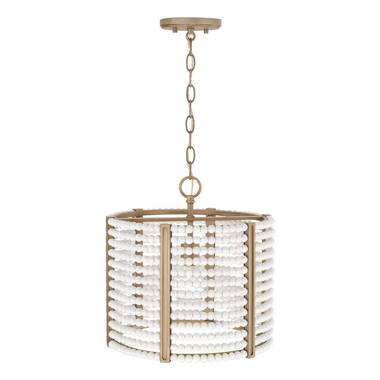 Capital Lighting 247111AP Brynn 1 Light Semi-Flush Aged Brass Painted