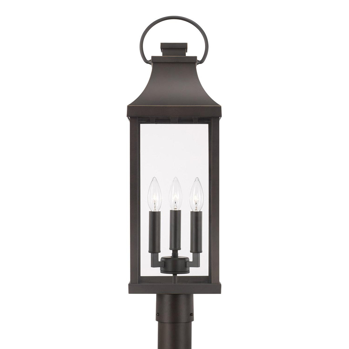 Capital Lighting 946432OZ Bradford 3 Light Outdoor Post Lantern Oiled Bronze
