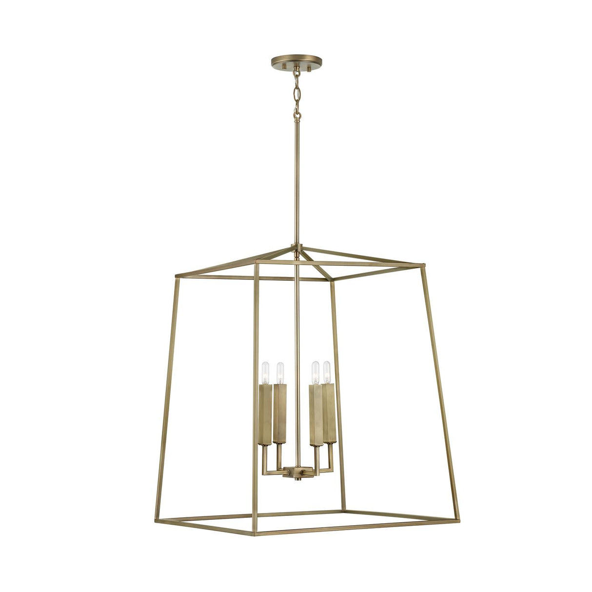Capital Lighting 537643AD Thea 4 Light Foyer Aged Brass