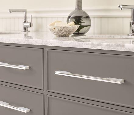 Amerock Cabinet Pull Polished Chrome 6-5/16 inch (160 mm) Center to Center Separa 1 Pack Drawer Pull Drawer Handle Cabinet Hardware