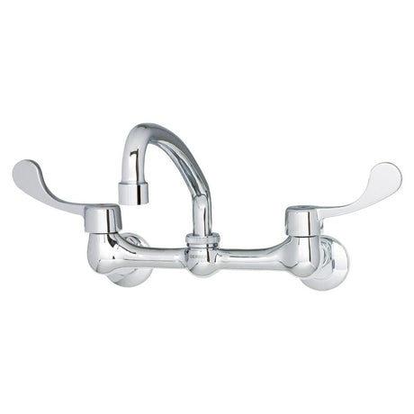 Gerber GC044393 Chrome Commercial Two Handle Wall Mounted Kitchen Faucet W/ Wrist B...