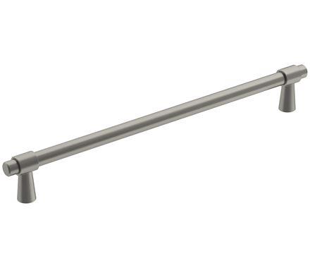 Amerock Cabinet Pull Satin Nickel 8-13/16 inch (224 mm) Center-to-Center Destine 1 Pack Drawer Pull Cabinet Handle Cabinet Hardware