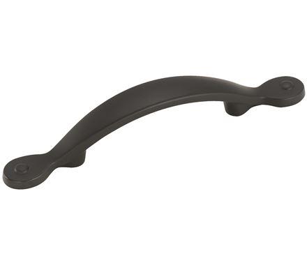 Amerock Cabinet Pull Matte Black 3 inch (76 mm) Center to Center Inspirations 1 Pack Drawer Pull Drawer Handle Cabinet Hardware