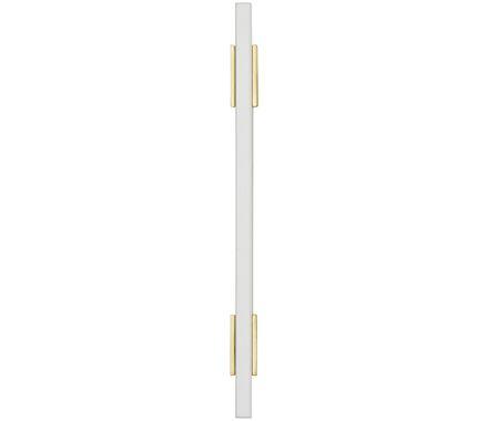 Amerock Cabinet Pull Brushed Gold/White 5-1/16 inch (128 mm) Center to Center Urbanite 1 Pack Drawer Pull Drawer Handle Cabinet Hardware