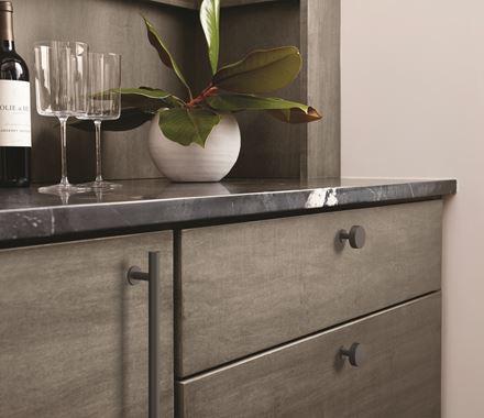 Amerock Cabinet Pull Matte Black 6-5/16 inch (160 mm) Center-to-Center Radius 1 Pack Drawer Pull Cabinet Handle Cabinet Hardware