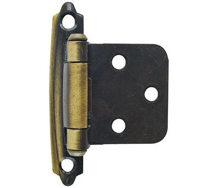Amerock Cabinet Hinge Variable Overlay Hinge Antique Brass 2 Pack Self-Closing Hinge Face Mount Hinge Cabinet Door Hinge