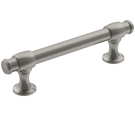 Amerock Cabinet Pull Satin Nickel 3-3/4 inch (96 mm) Center-to-Center Winsome 1 Pack Drawer Pull Cabinet Handle Cabinet Hardware