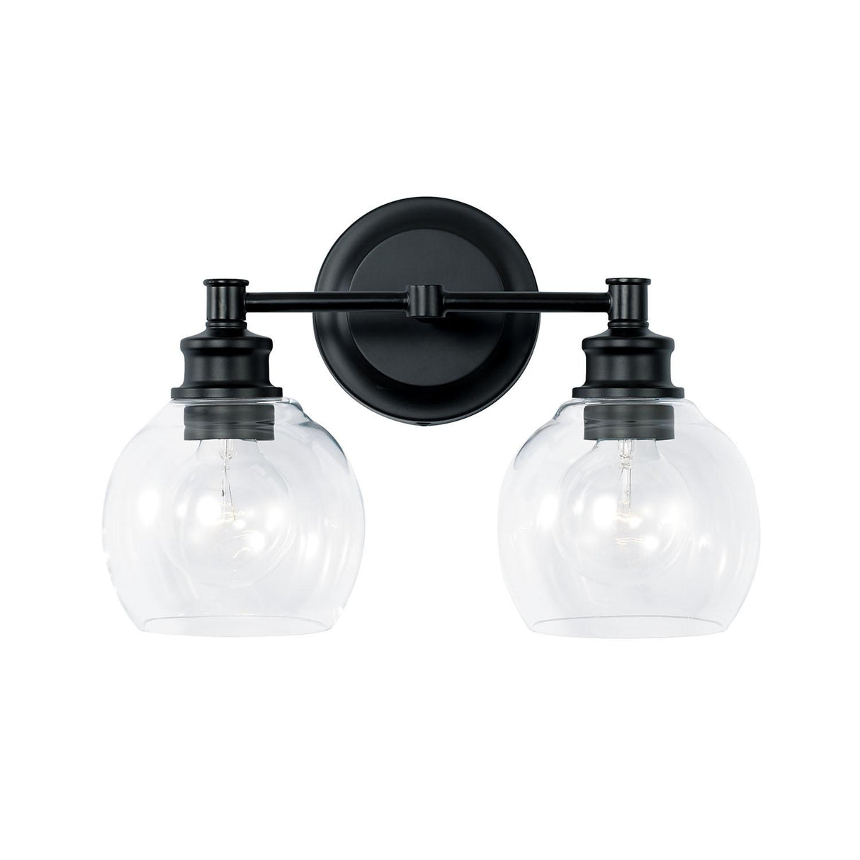 Capital Lighting 121121MB-426 Mid Century 2 Light Vanity Matte Black