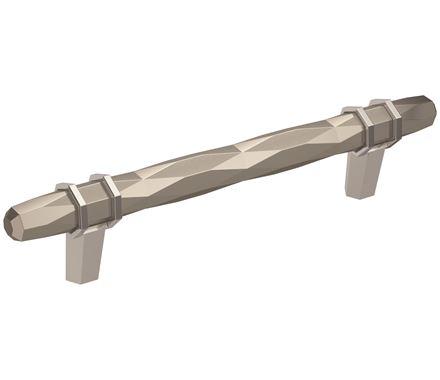 Amerock Cabinet Pull Satin Nickel/Polished Chrome 5-1/16 inch (128 mm) Center-to-Center London 1 Pack Drawer Pull Drawer Handle Cabinet Hardware