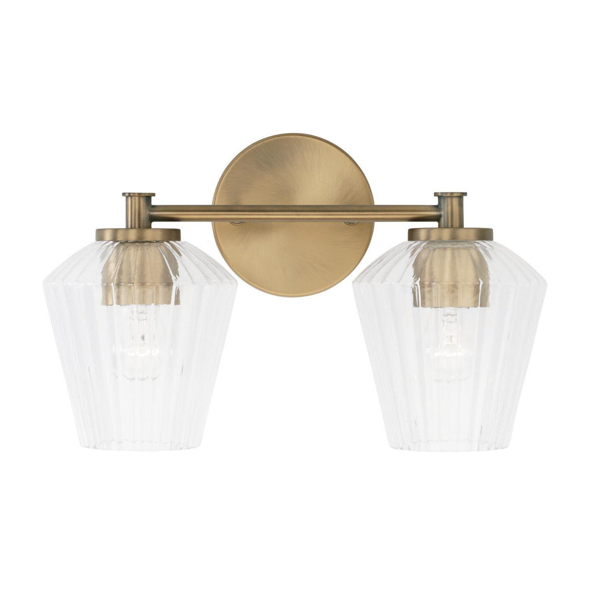Capital Lighting 141421AD-507 Beau 2 Light Vanity Aged Brass