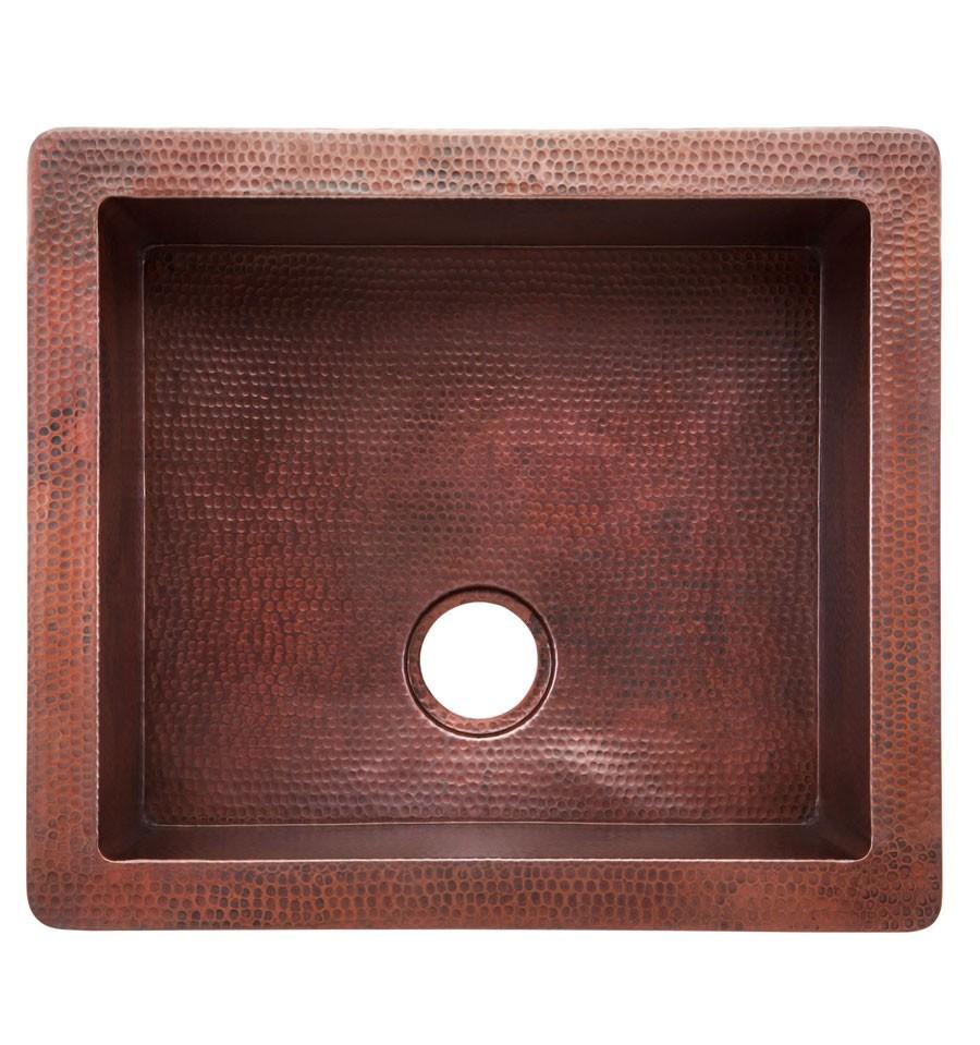 Thompson Traders Petit Toscana Black Copper Kitchen Sink Cardenas KSA-2522BC Aged Copper
(Hammered)