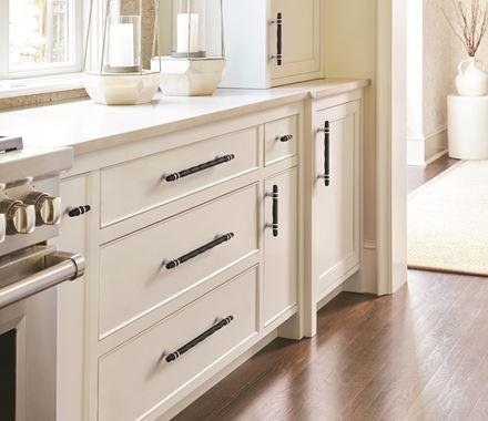 Amerock Cabinet Pull Black Bronze/Polished Chrome 3-3/4 inch (96 mm) Center-to-Center London 1 Pack Drawer Pull Drawer Handle Cabinet Hardware