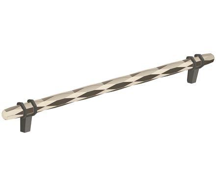 Amerock Cabinet Pull Polished Nickel/Black Bronze 10-1/16 inch (256 mm) Center-to-Center London 1 Pack Drawer Pull Drawer Handle Cabinet Hardware