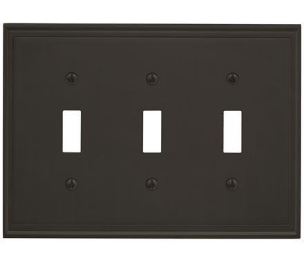 Amerock Wall Plate Black Bronze 3 Toggle Switch Plate Cover Mulholland 1 Pack Light Switch Cover