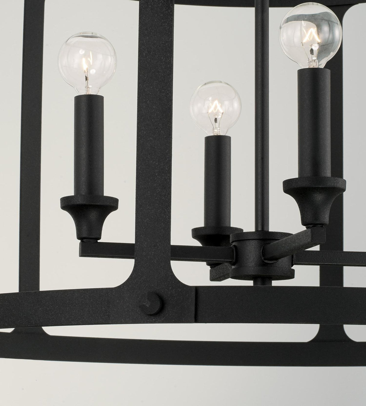 Capital Lighting 344941BI Brennen 4 Light Pendant Black Iron