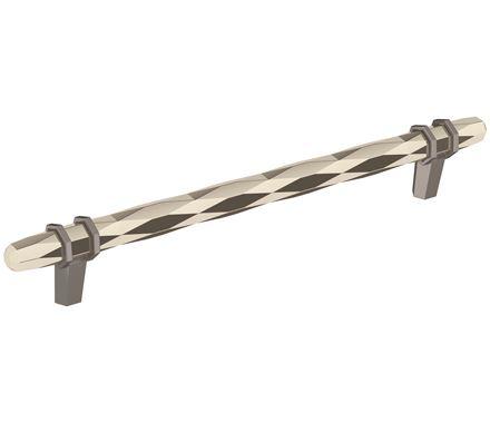Amerock Cabinet Pull Polished Nickel/Black Chrome 8 inch (203 mm) Center-to-Center London 1 Pack Drawer Pull Drawer Handle Cabinet Hardware