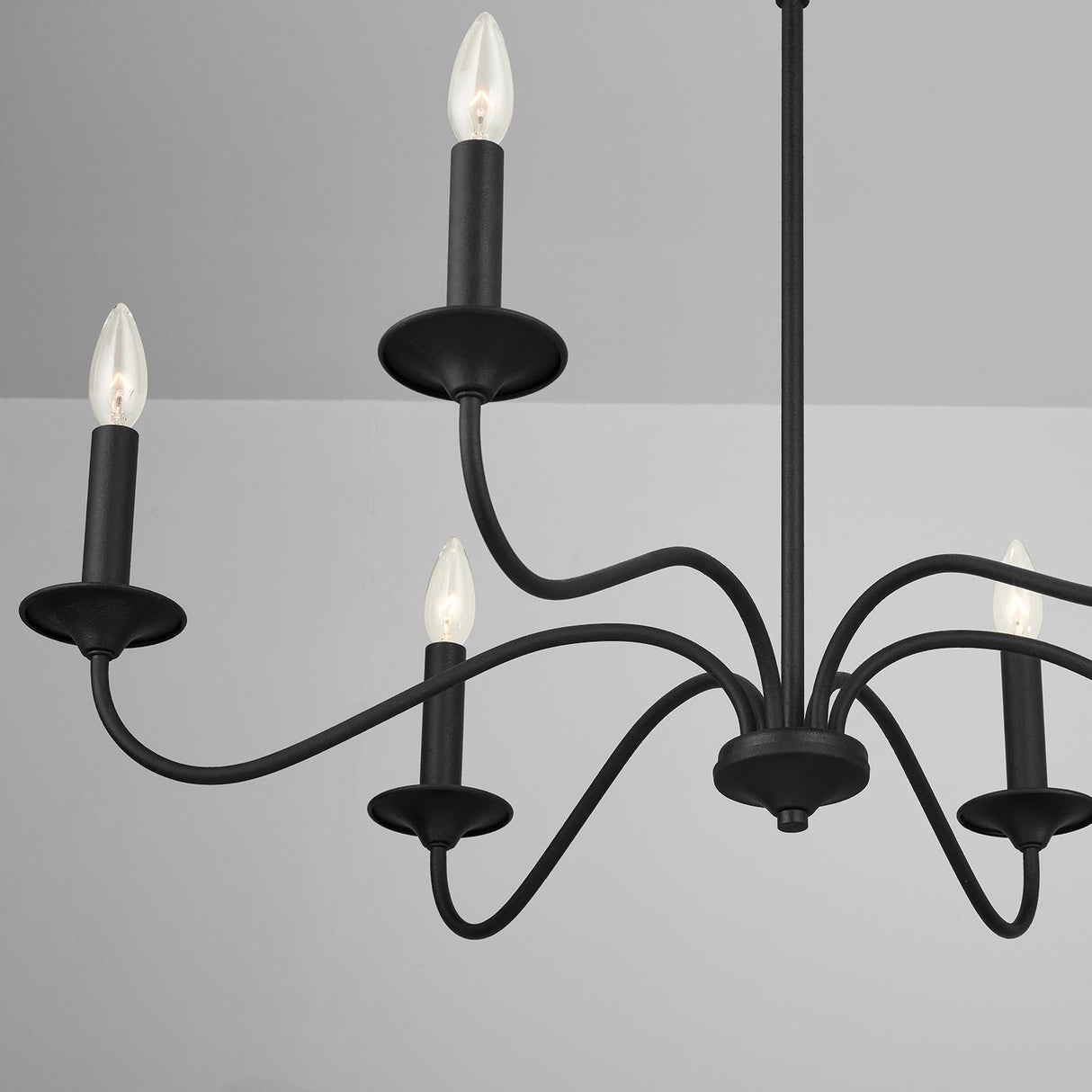 Capital Lighting 437262BI Vincent 6 Light Chandelier Black Iron