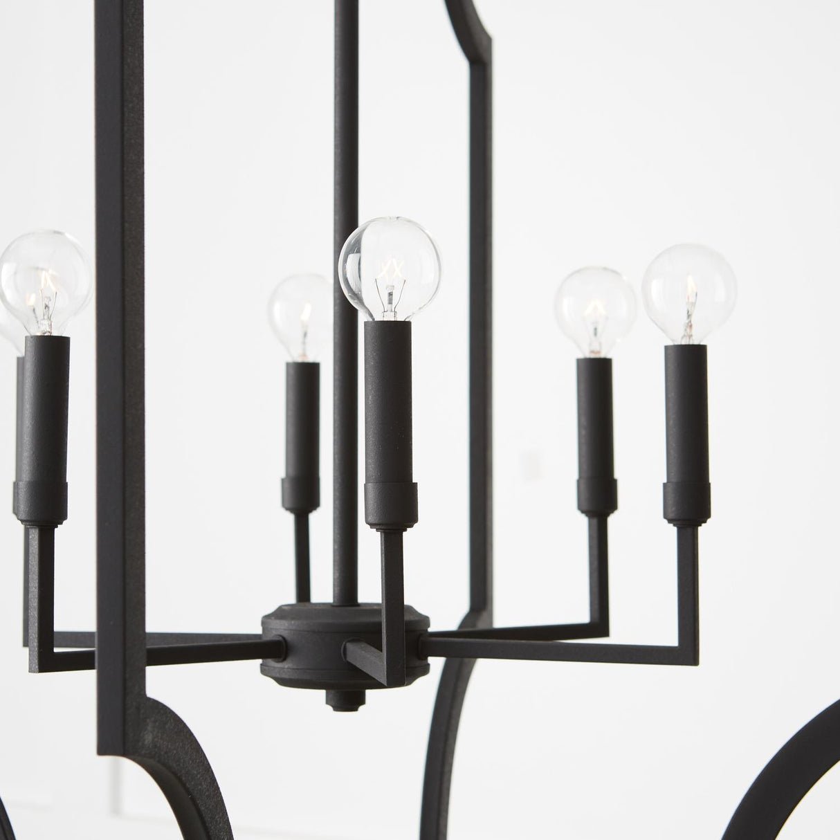 Capital Lighting 526161BI Lesley 6 Light Foyer Black Iron