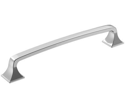 Amerock Cabinet Pull Polished Chrome 6-5/16 inch (160 mm) Center-to-Center Ville 1 Pack Drawer Pull Cabinet Handle Cabinet Hardware