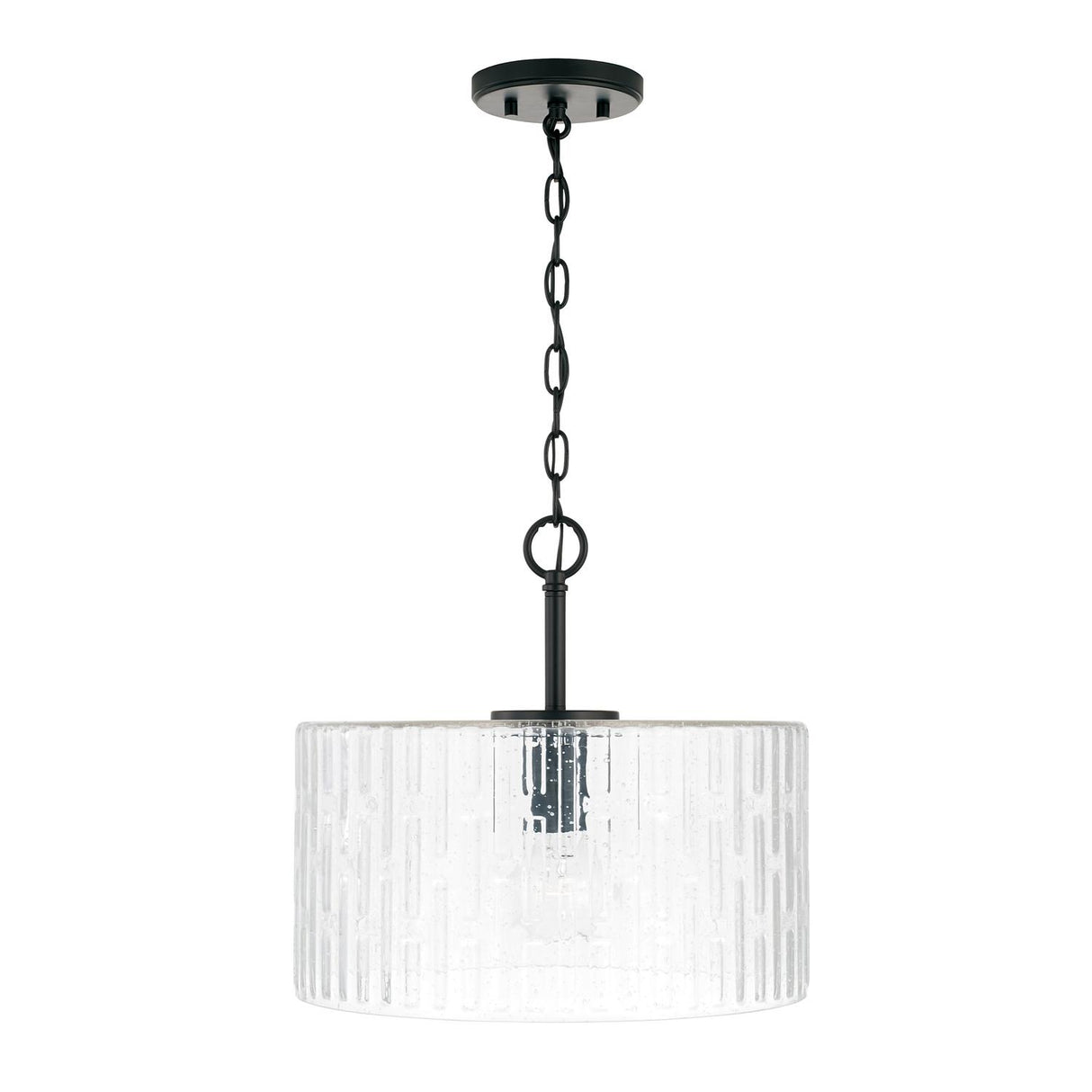 Capital Lighting 241311MB Emerson 1 Light Semi-Flush Matte Black