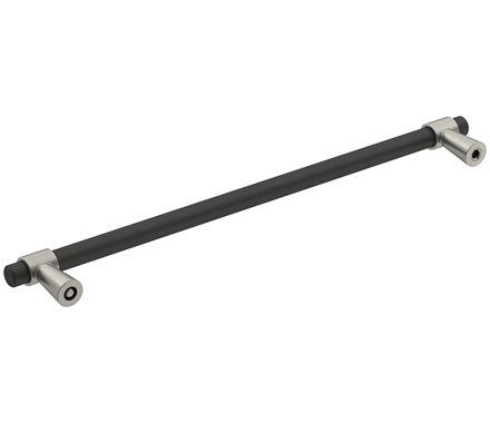 Amerock Cabinet Pull Matte Black/Satin Nickel 8-13/16 inch (224 mm) Center-to-Center Mergence 1 Pack Drawer Pull Cabinet Handle Cabinet Hardware
