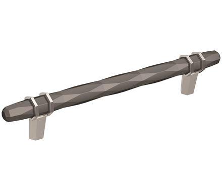 Amerock Cabinet Pull Black Chrome/Polished Chrome 6-5/16 inch (160 mm) Center-to-Center London 1 Pack Drawer Pull Drawer Handle Cabinet Hardware