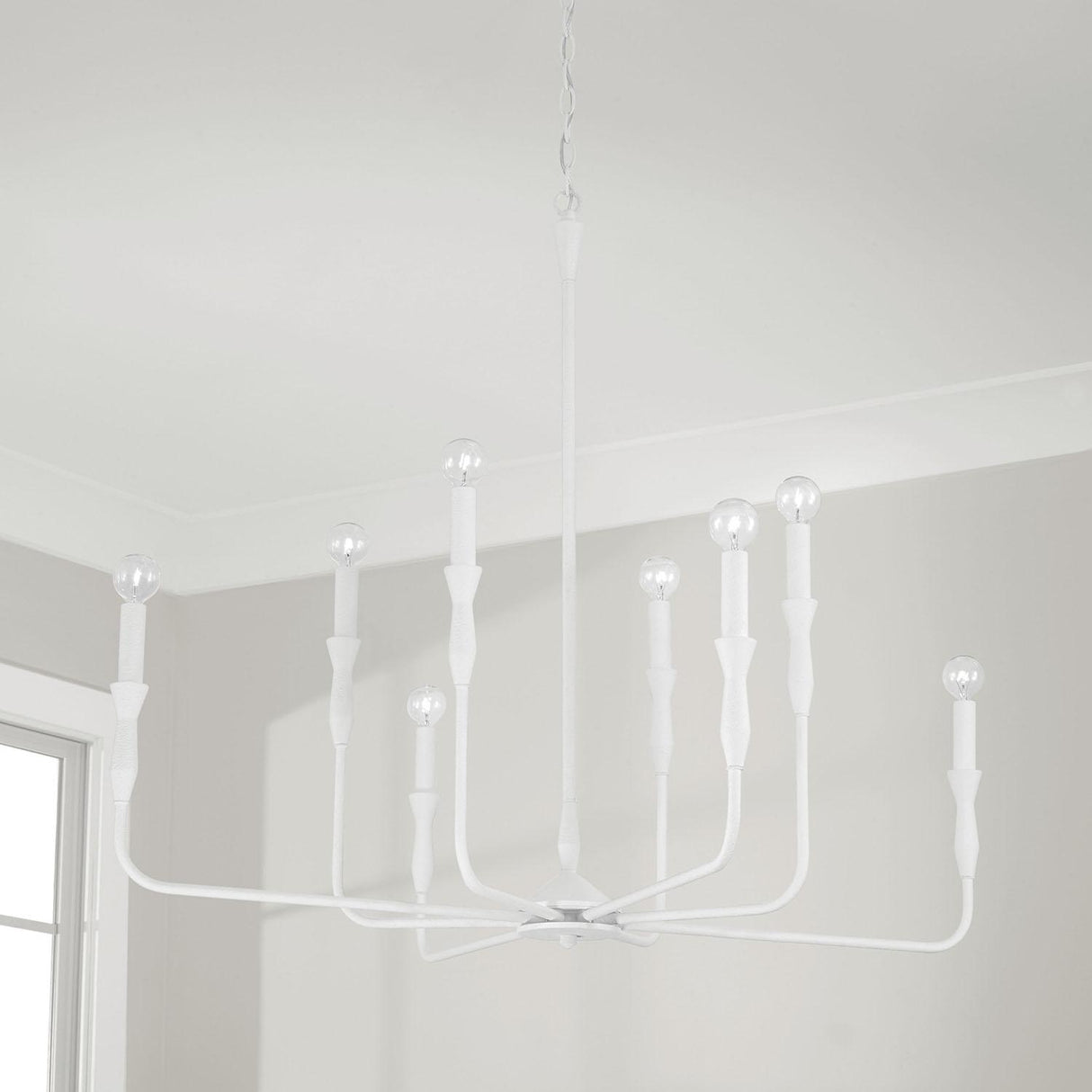 Capital Lighting 450381XW Paloma 8 Light Chandelier Textured White