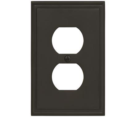 Amerock Wall Plate Black Bronze Duplex Outlet Cover Mulholland 1 Pack Electrical Outlet Cover