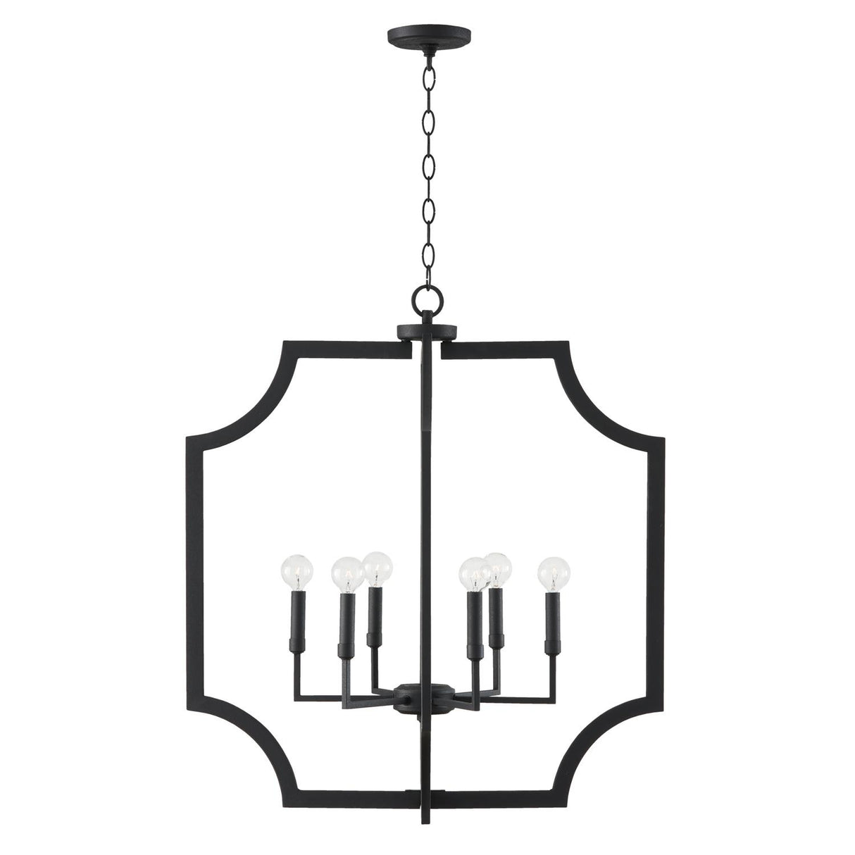 Capital Lighting 526161BI Lesley 6 Light Foyer Black Iron