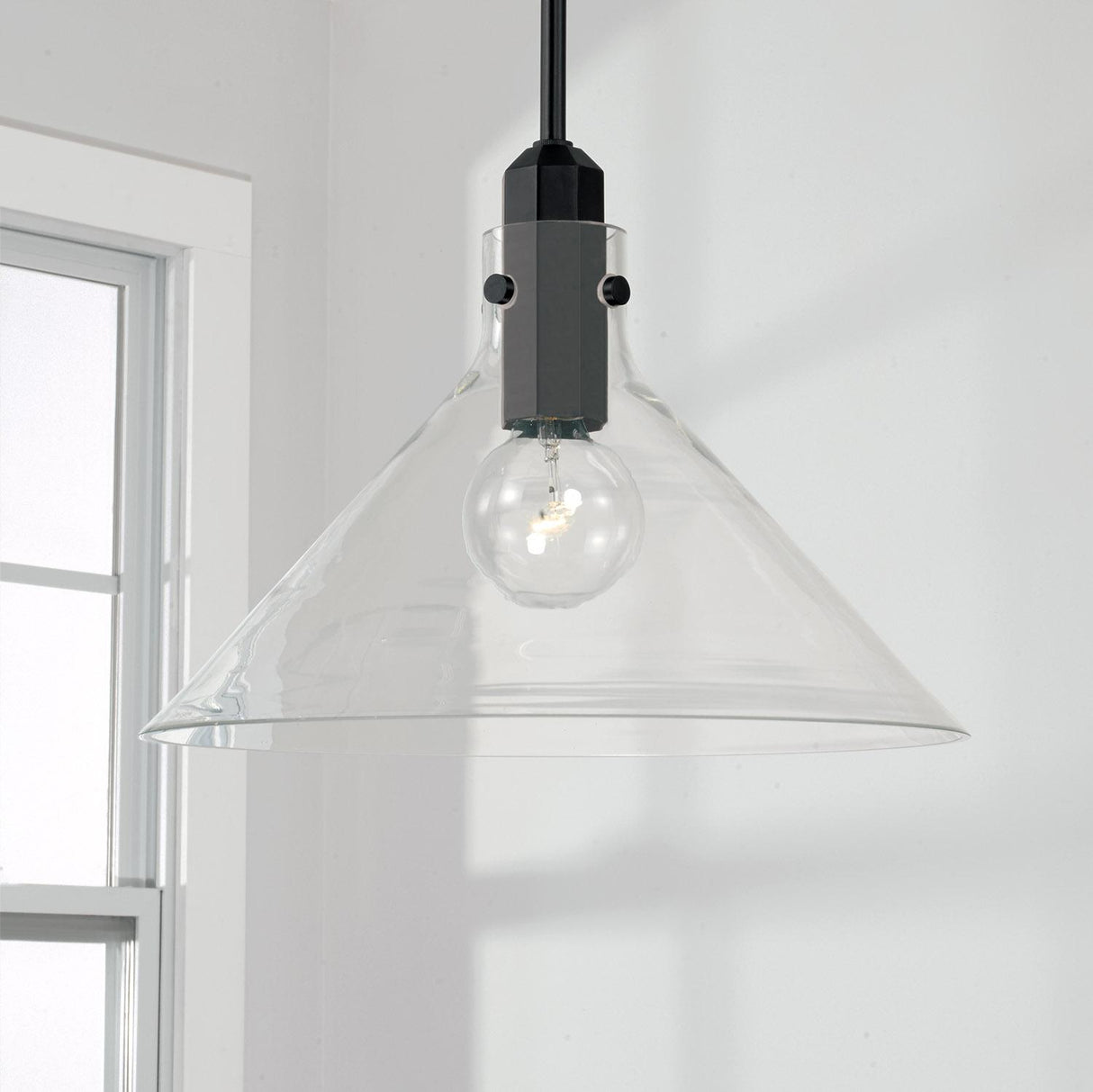 Capital Lighting 345811MB Greer 1 Light Pendant Matte Black