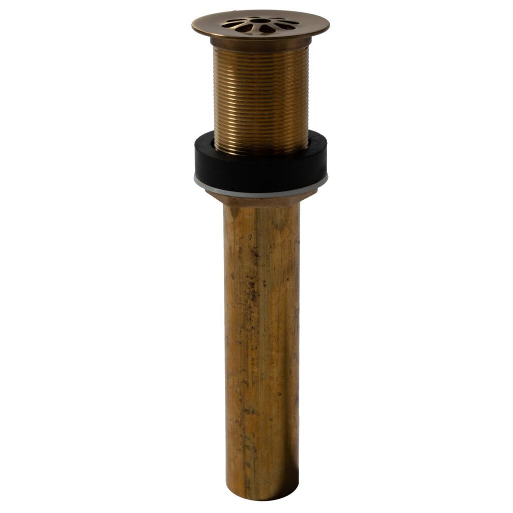 Thompson Traders Antique Satin Gold Flower Style Grid Drain Flower Style Grid TDG15-ASG Antique Satin Gold