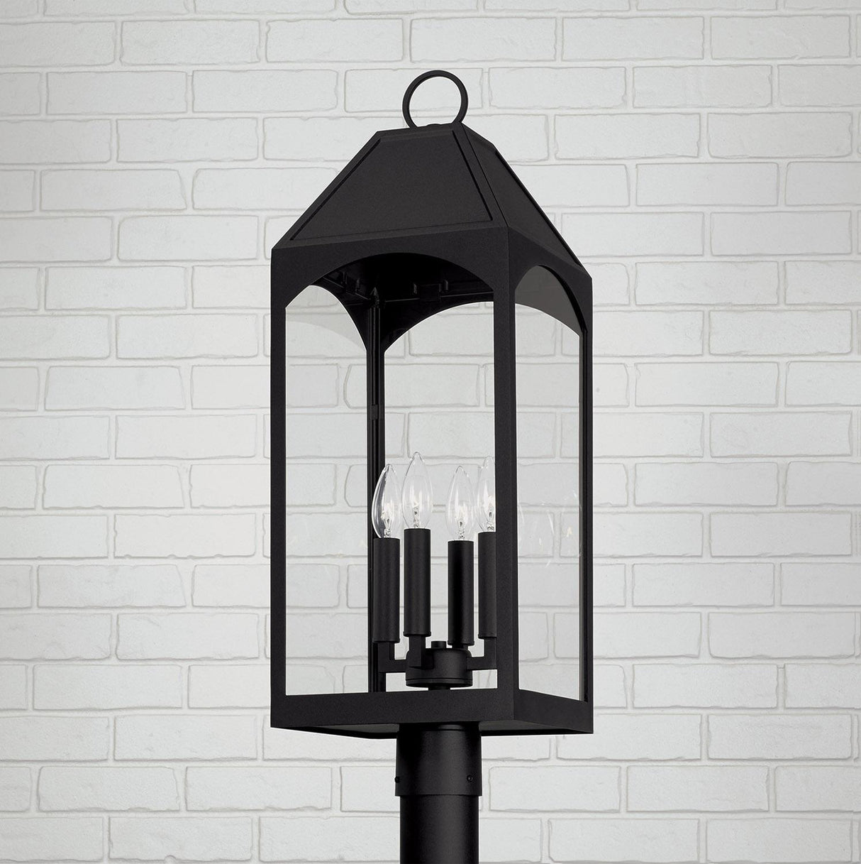Capital Lighting 946343BK Burton 4 Light Outdoor Post Lantern Black