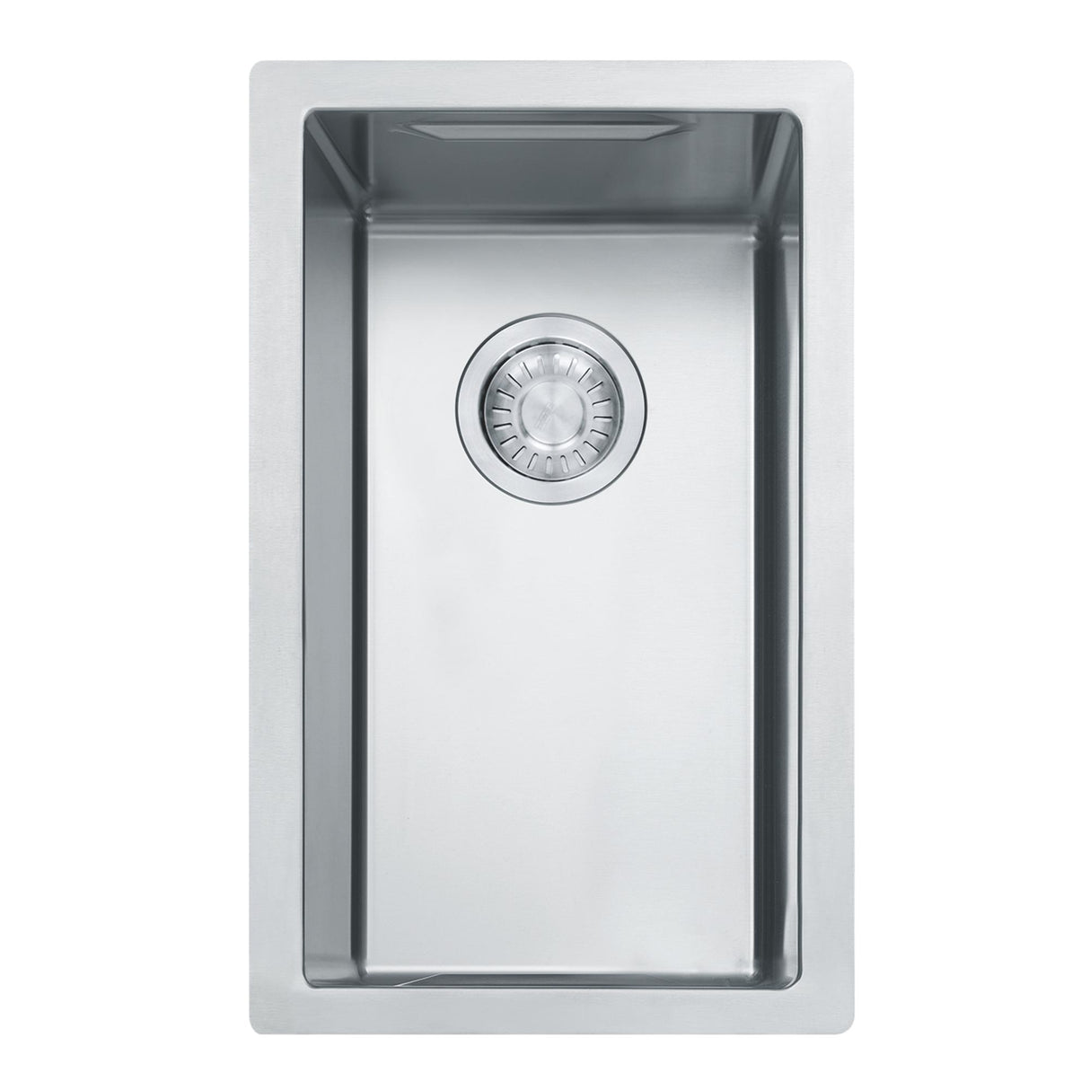 FRANKE CUX11010-W Cube 13-in. x 21-in. 19 Gauge Stainless Steel Undermount Single Bowl Prep Sink w/Accessories - CUX11010-W In Diamond