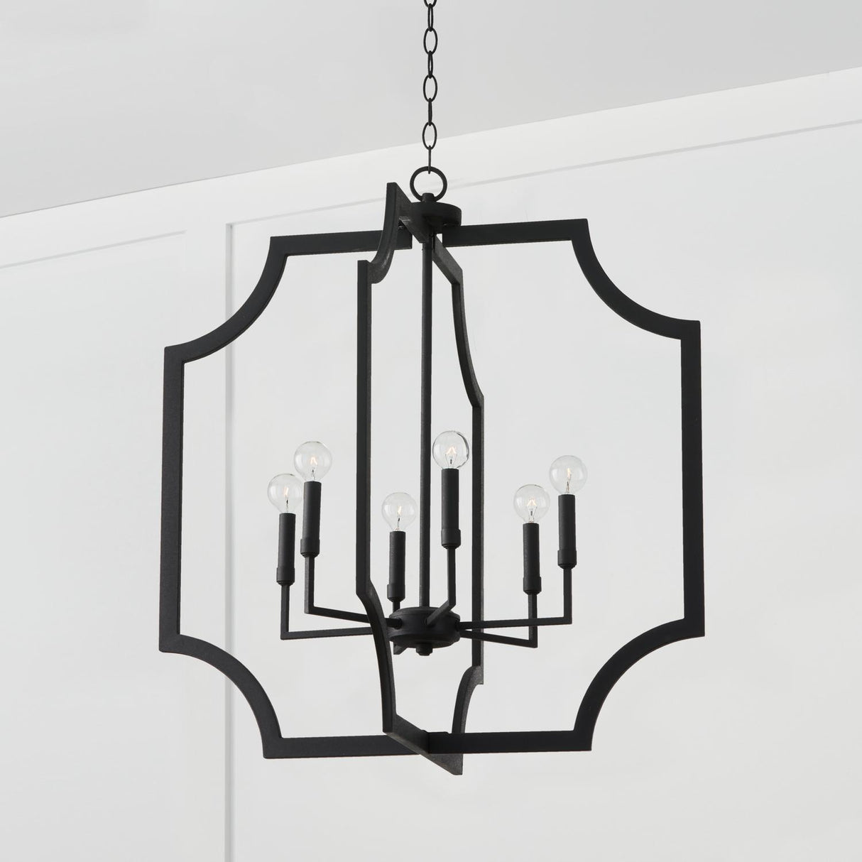 Capital Lighting 526161BI Lesley 6 Light Foyer Black Iron