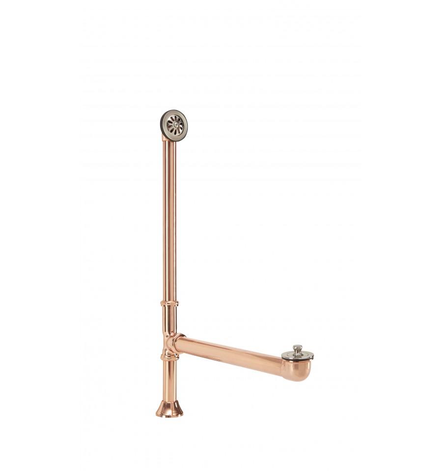 Thompson Traders Britannia Tub Drain Tub drain and overflow kit TDBTWO-TTPC Rose Gold and Nickel (designed to match the Britannia)