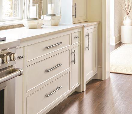 Amerock Cabinet Pull Satin Nickel/Polished Chrome 8 inch (203 mm) Center-to-Center London 1 Pack Drawer Pull Drawer Handle Cabinet Hardware