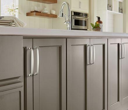 Amerock Cabinet Pull Satin Nickel 6-5/16 inch (160 mm) Center-to-Center Renown 1 Pack Drawer Pull Cabinet Handle Cabinet Hardware