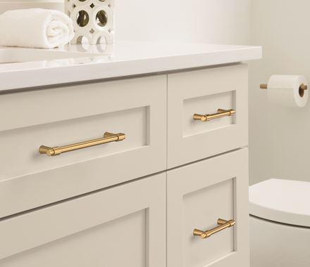Amerock Cabinet Pull Champagne Bronze 6-5/16 inch (160 mm) Center-to-Center Destine 1 Pack Drawer Pull Cabinet Handle Cabinet Hardware